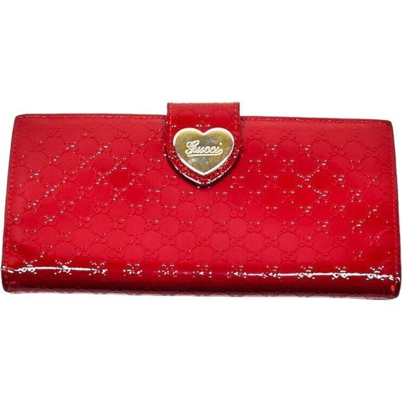 503106F YV Gucci Wallet Long Red Leather - Picture 2 of 2